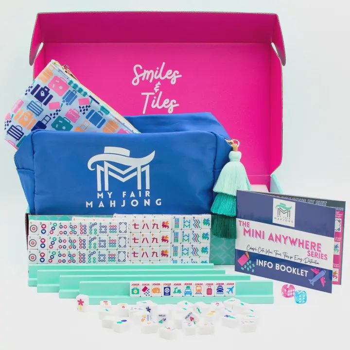 Mini Travel Mahjong Set White | Portable Mahjong Game