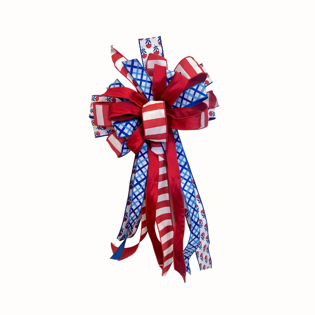 Small Red, White, Blue Bow