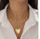 Spiked Heart Toggle Necklace