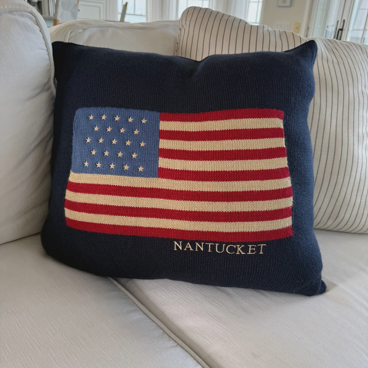 Flag Throw Pillowcase - Nantucket