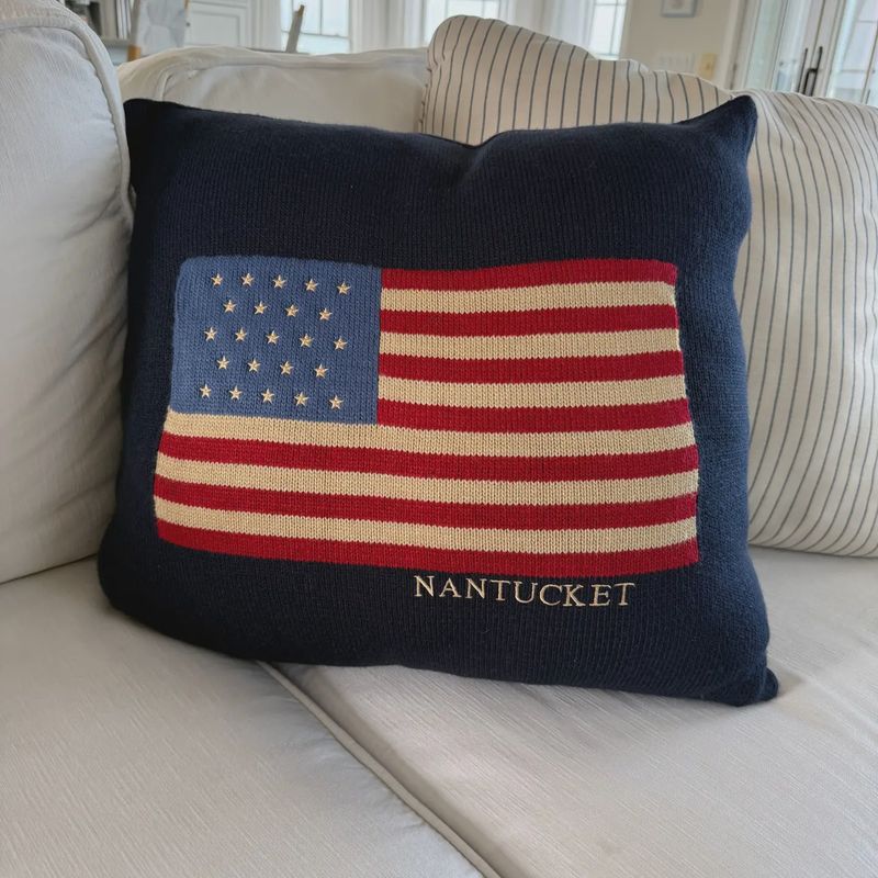 Flag Throw Pillowcase - Nantucket