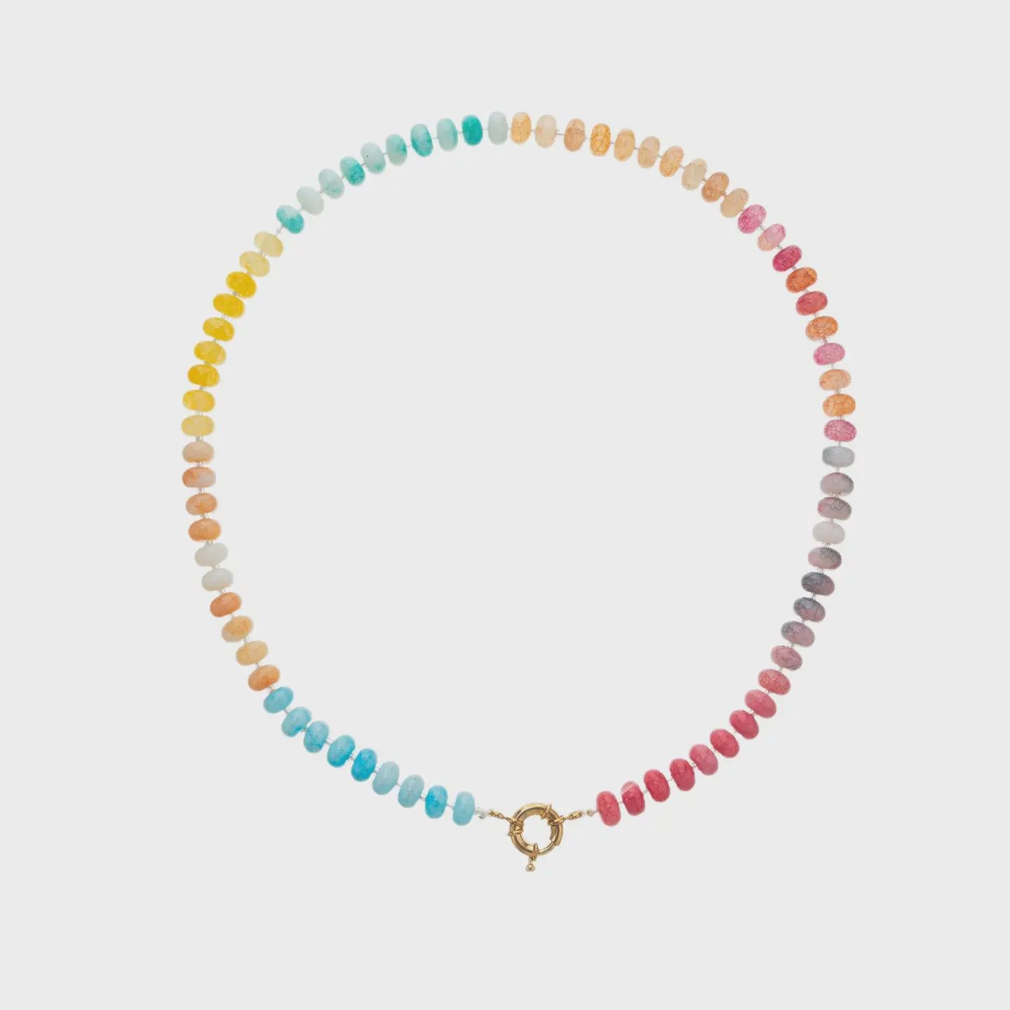 Rainbow Gemstone Beaded Necklace