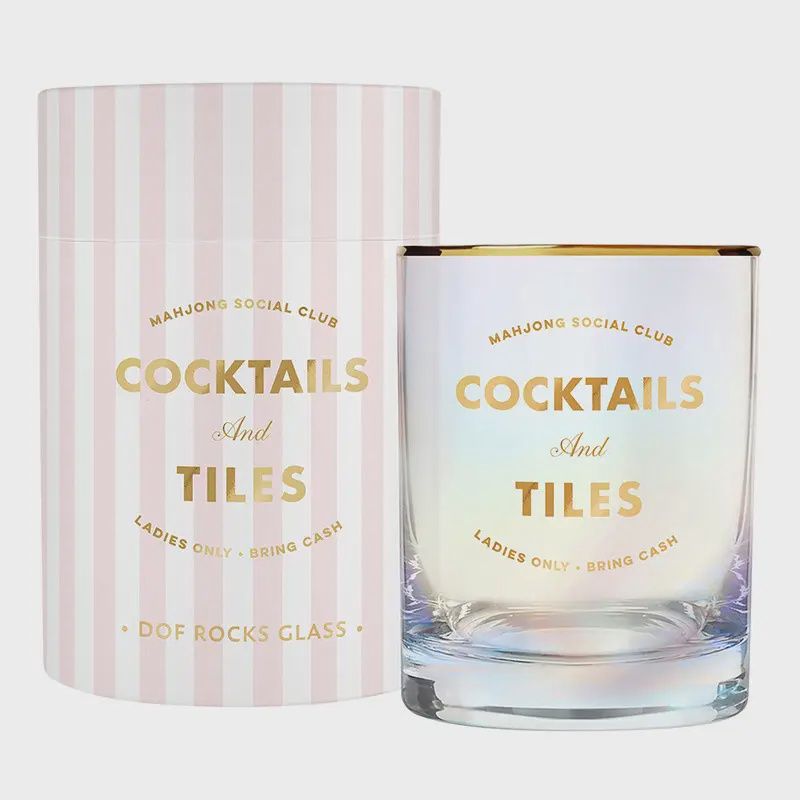 Gold Foil Dof Rocks Glass - Cocktails and Tiles