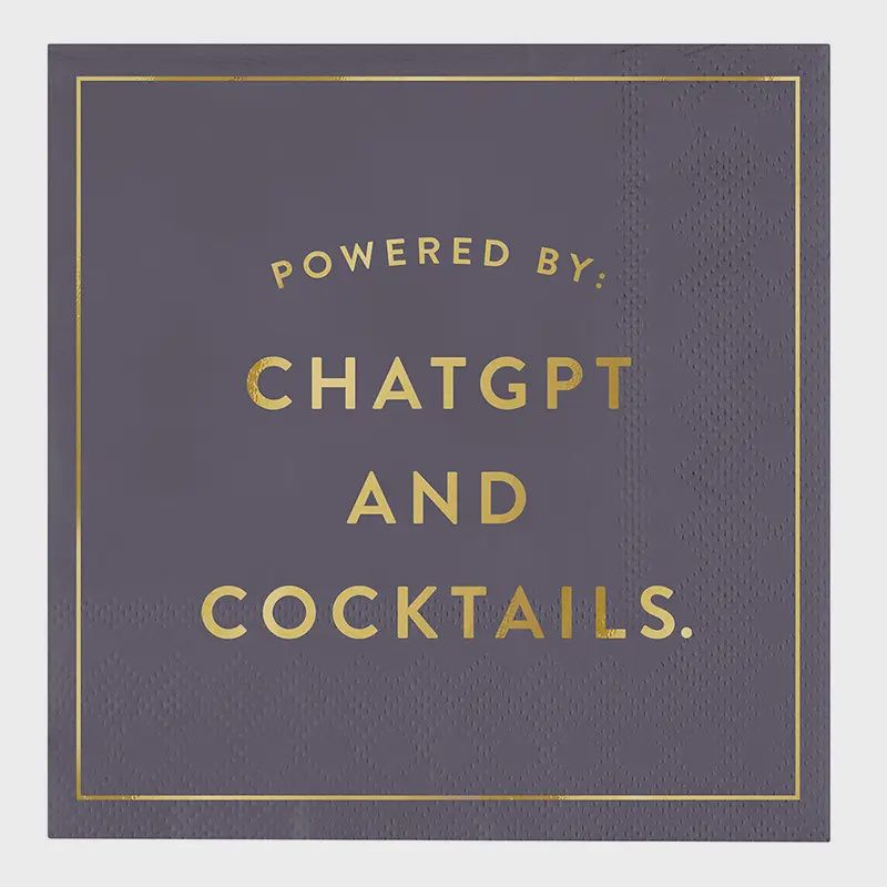 Cocktail Napkins - Chatgpt and Cocktails