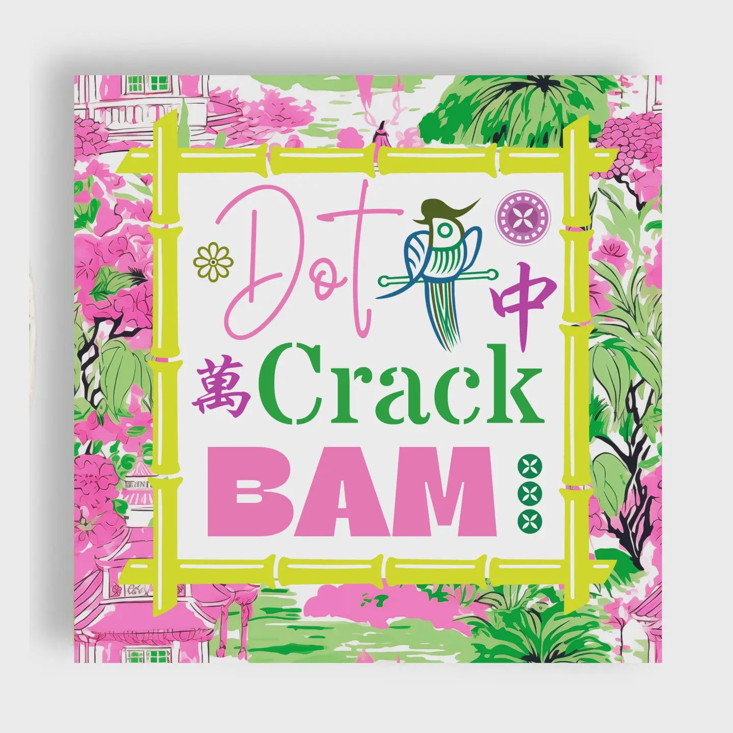 Mahjong "Dot Crack Bam" 24ct Luncheon Napkins