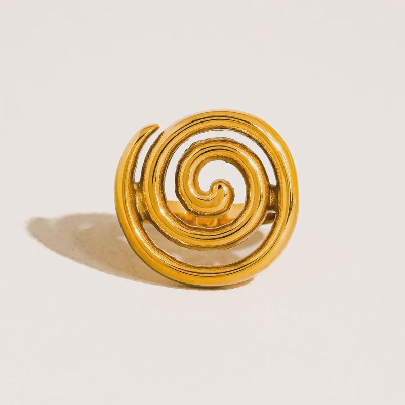 Golden Spiral Statement Ring
