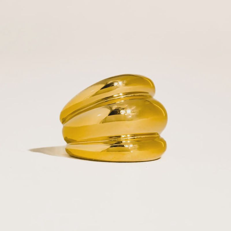 Aurora 18K Gold Non-Tarnish Triple Band Ring