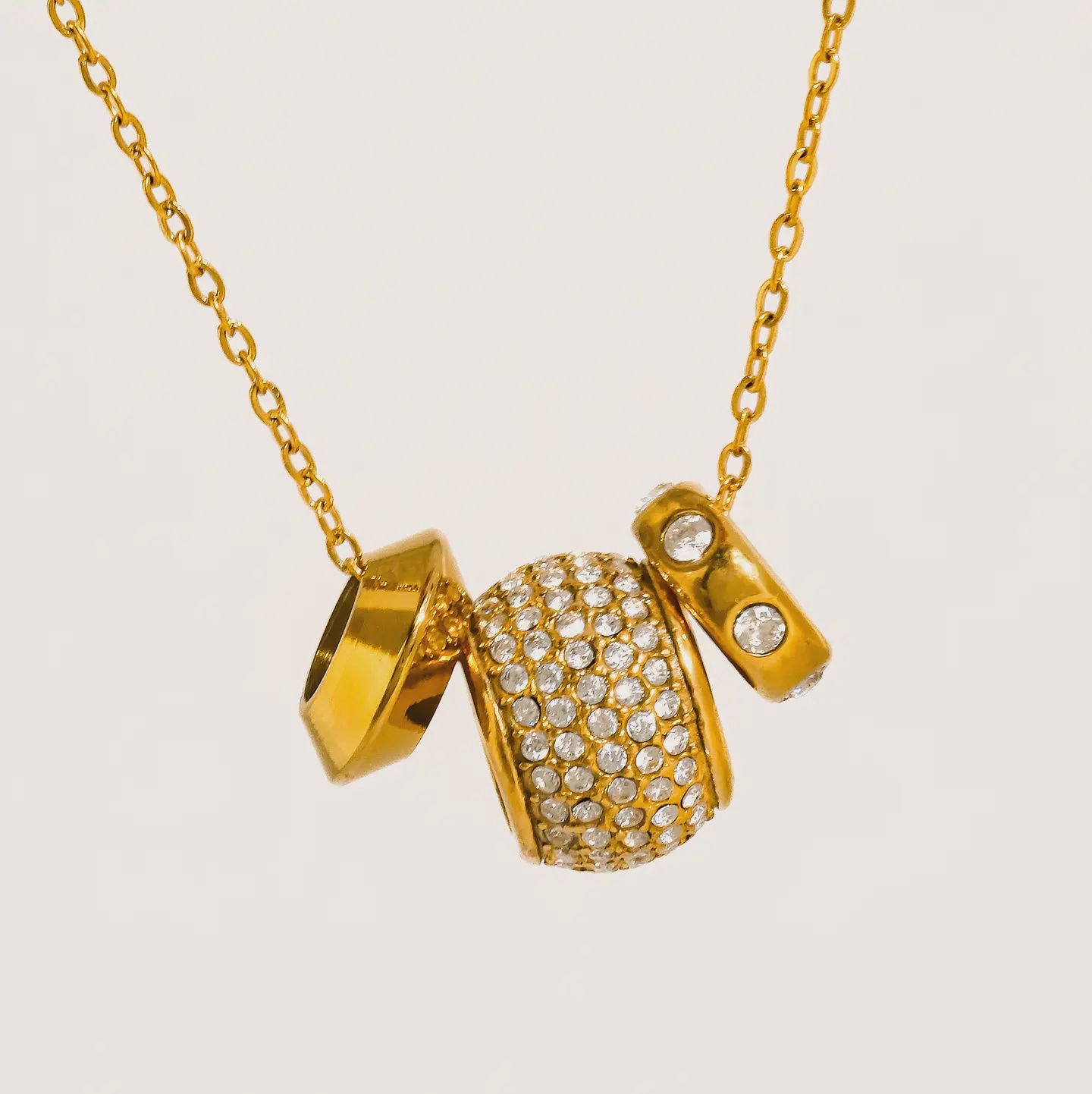 Énora 18K Gold Non-Tarnish Cz Bead Necklace