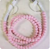Light Pink Beaded Cord Charger