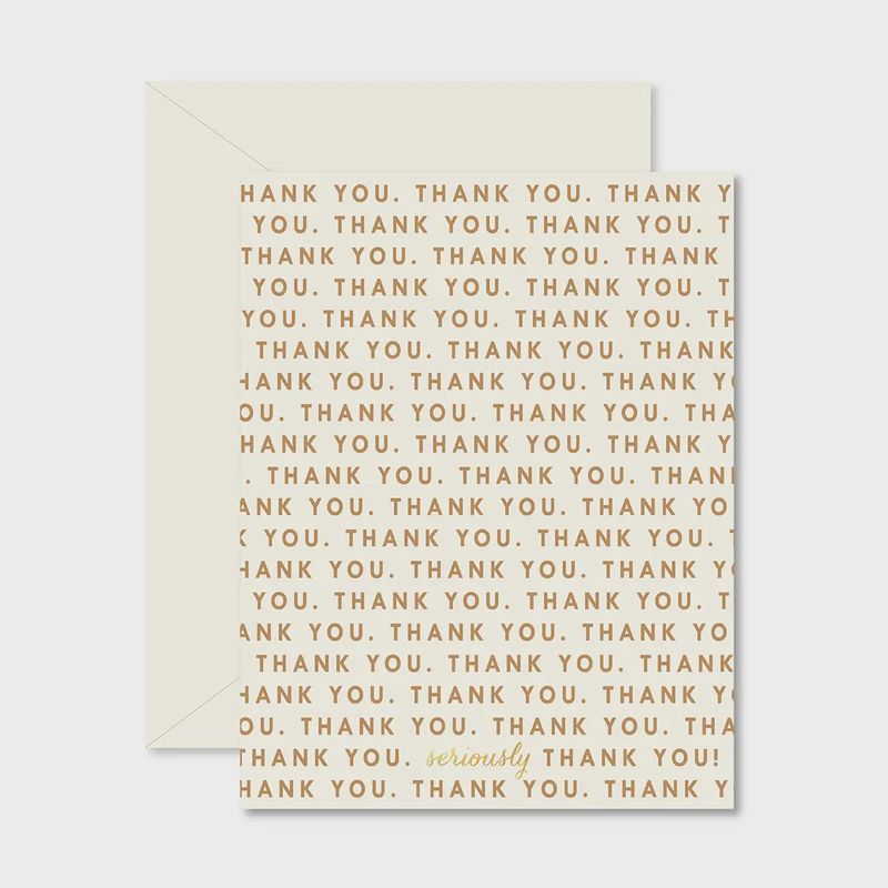Repeating Thank You Greeting Card