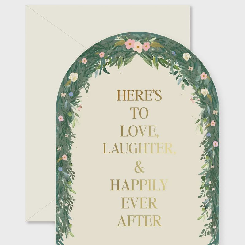 Wedding Floral Arch Die-Cut Greeting Card