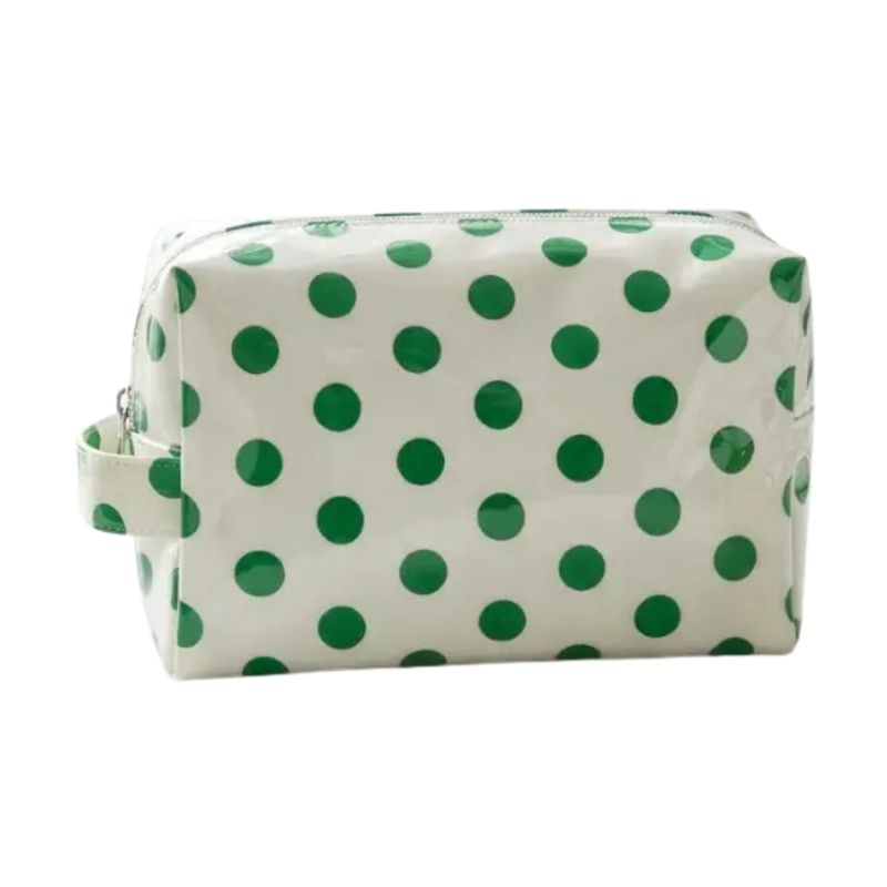 Mabel Cream Polka Dot Cosmetic Bag