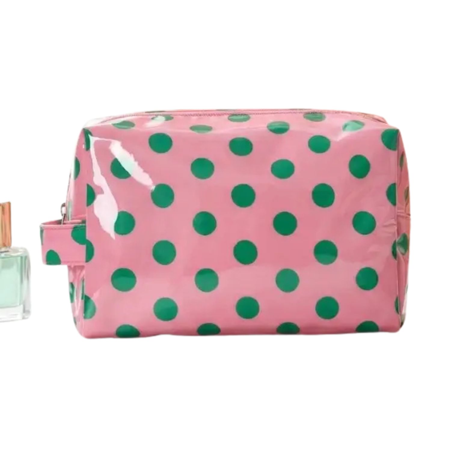 Mabel Pink Polka Dot Cosmetic Bag