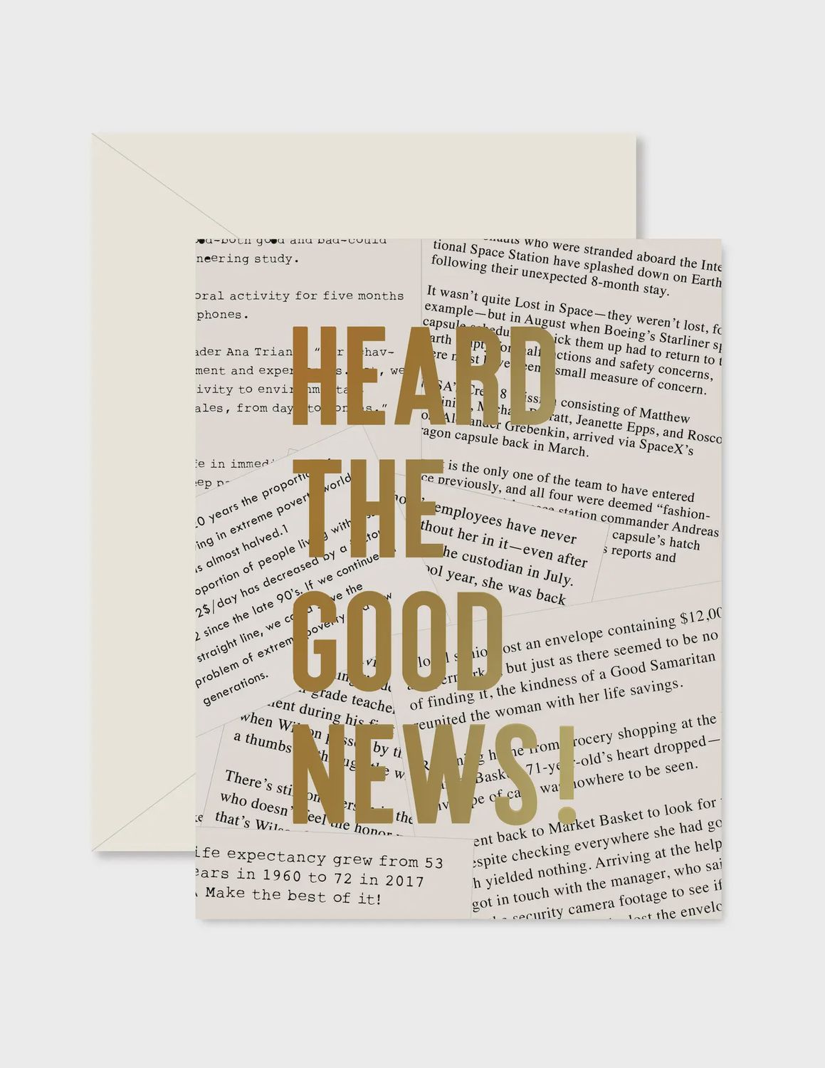 Heard the Good News Greeting Card