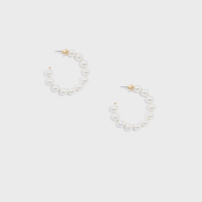 The Classic Pearl Hoop Earrings