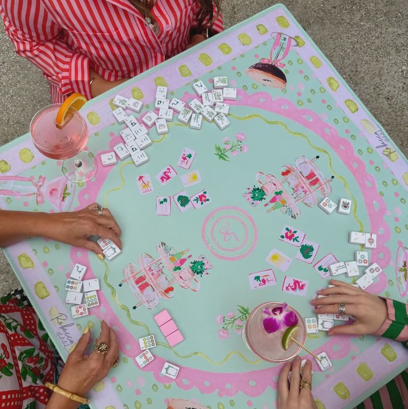 Girly Bar Cart-Mahjong Mat