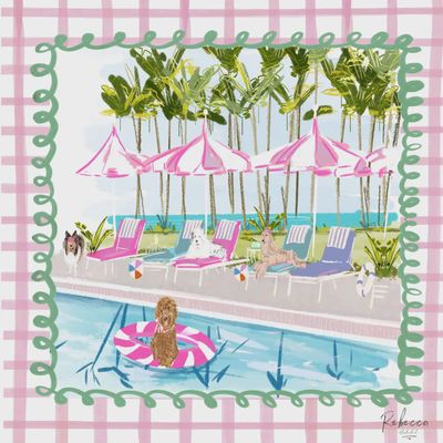 Pool Pawty-Mahjong Mat