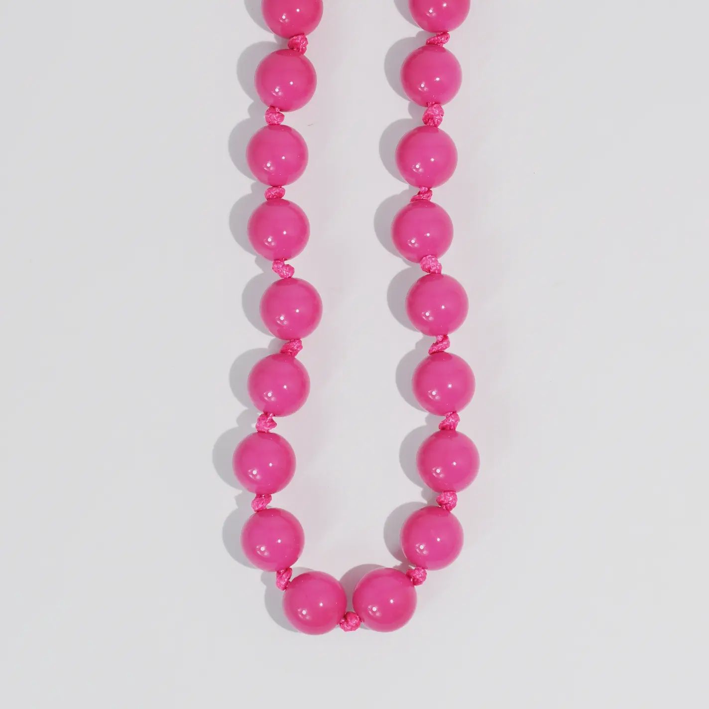 Bubblegum Beads Necklace – Hot Pink