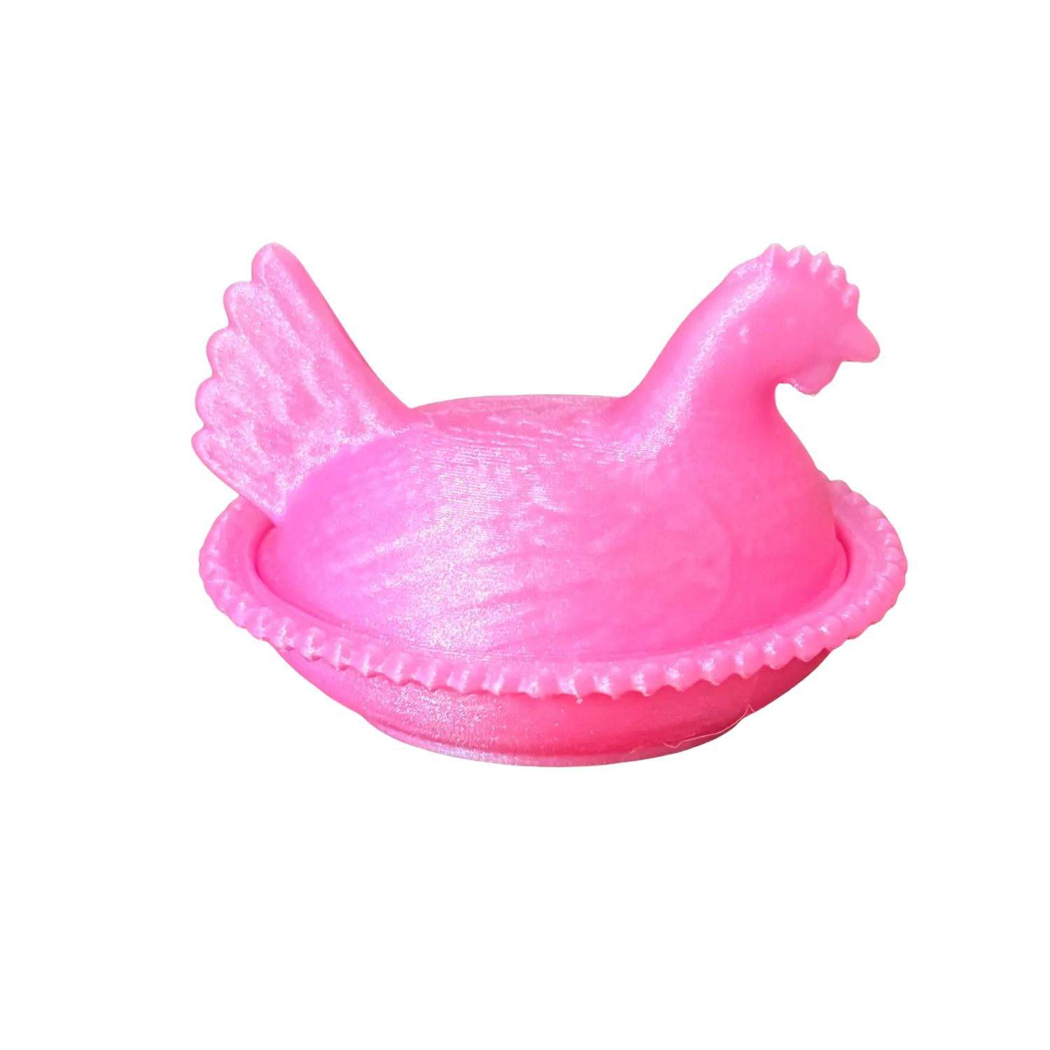 Hen On A Nest Trinket Dish - Pink