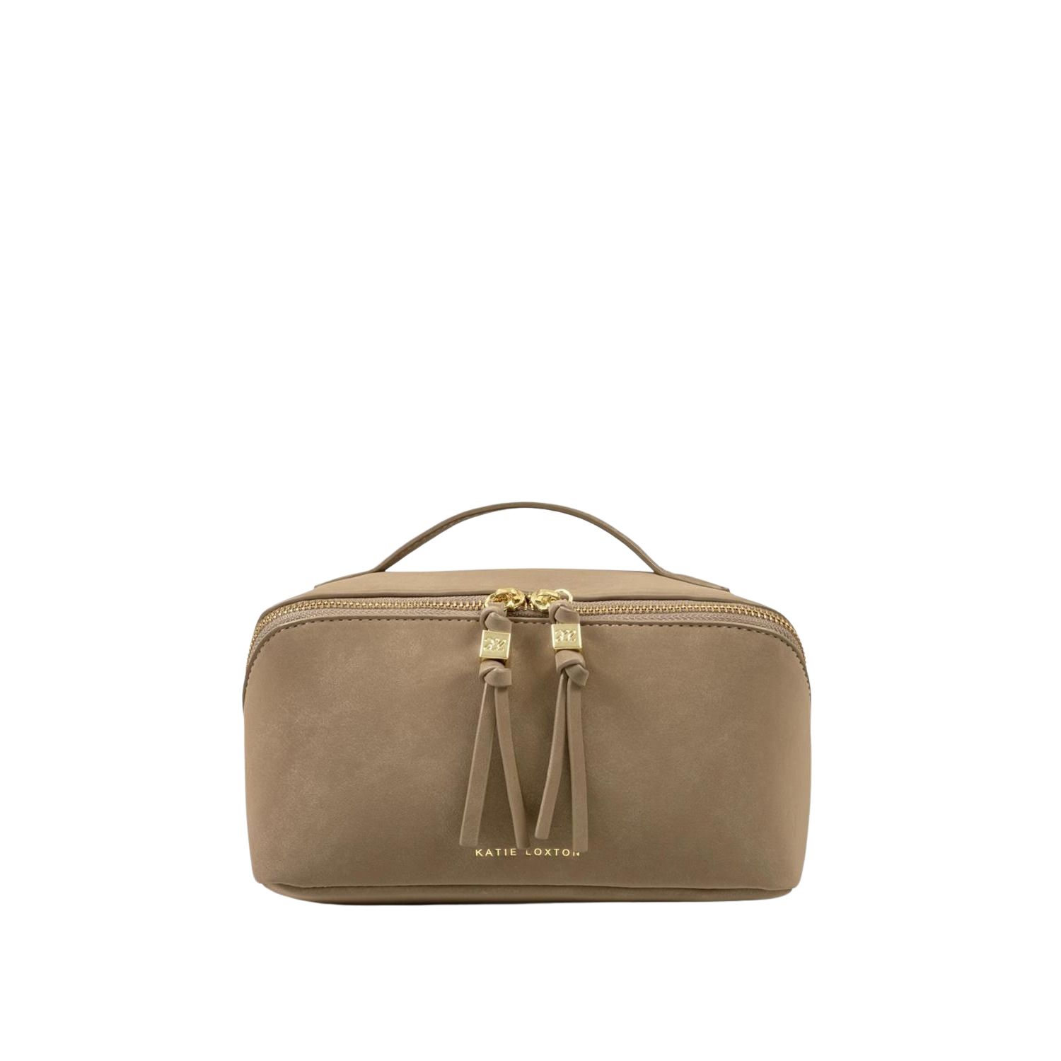 SOHO Medium Makeup Case | Taupe Suedette