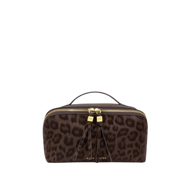 SOHO Medium Makeup Case | Chocolate Leopard