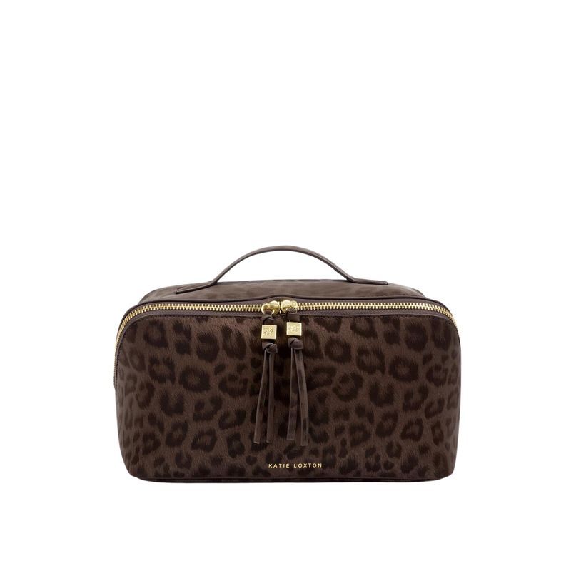 SOHO Large Makeup Case | Chocolate Leopard