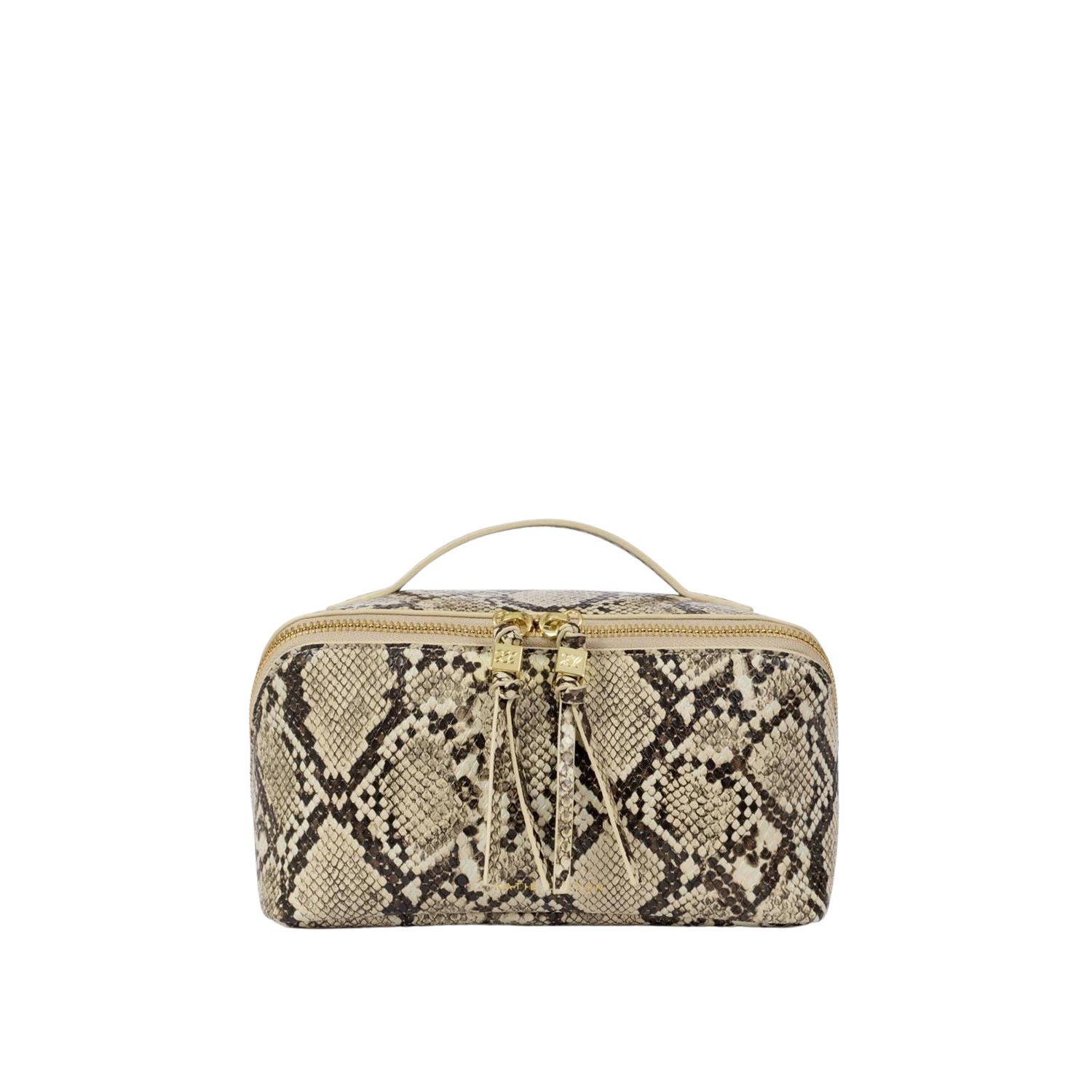 SOHO Medium Makeup Case | Faux Snake