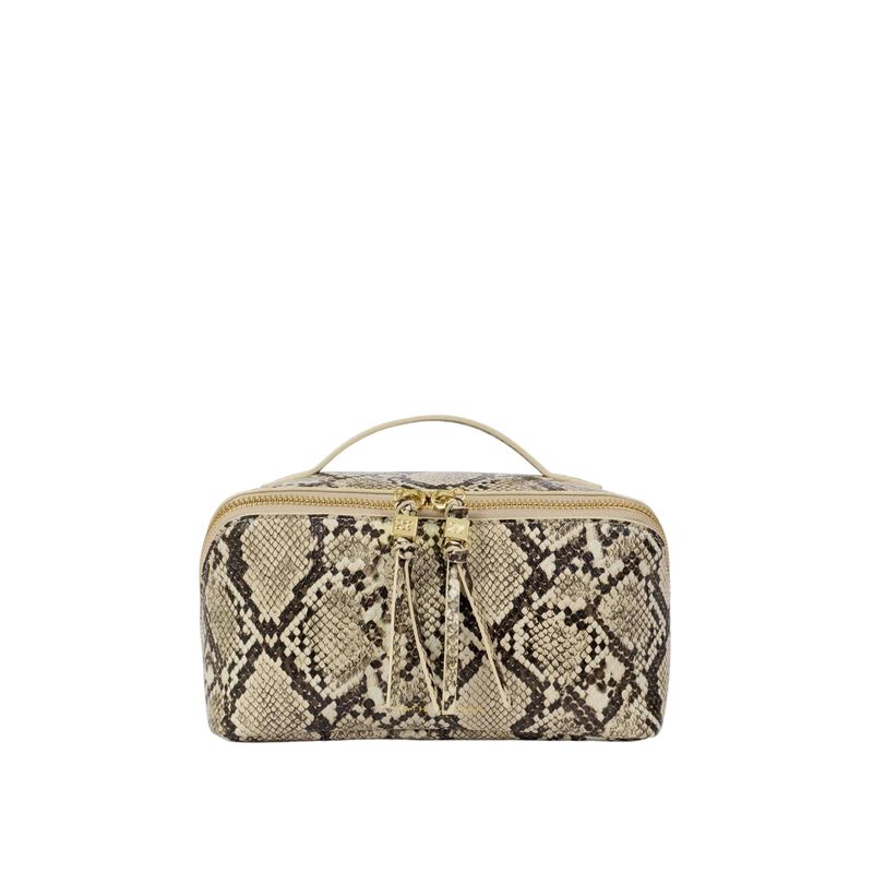SOHO Medium Makeup Case | Faux Snake