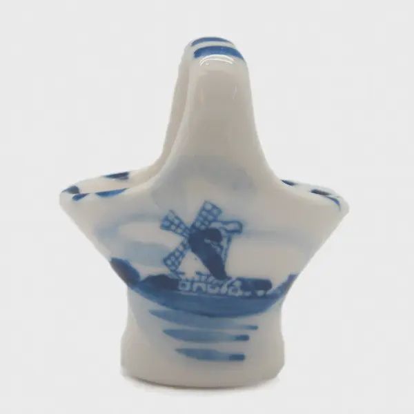 Ceramic Miniature Delft Blue Basket