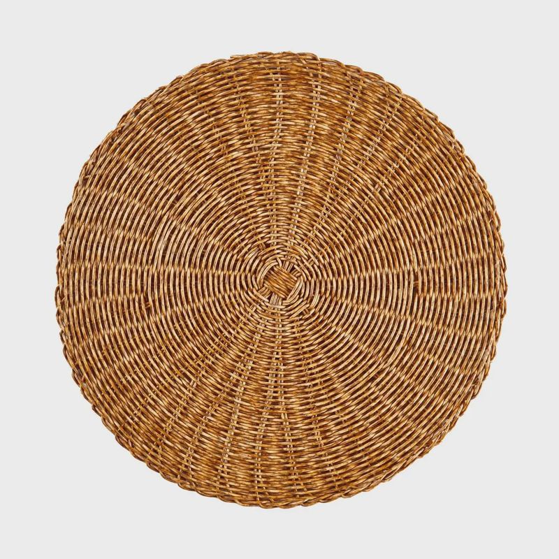 Faux Rattan-Bark Placemat