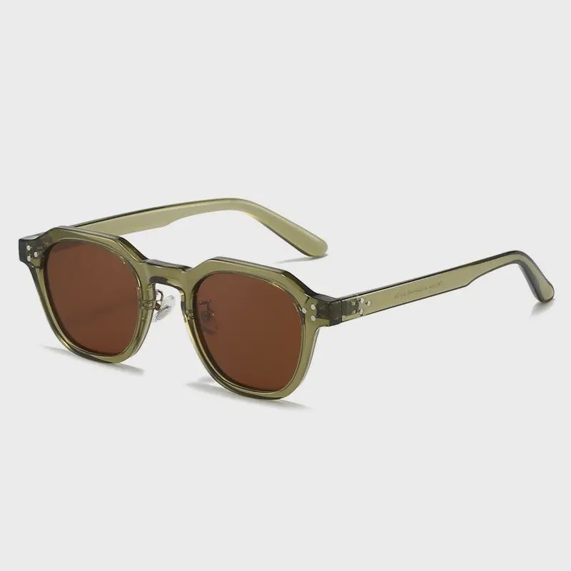 Retro Street Style Square Frame Sunglasses – Olive