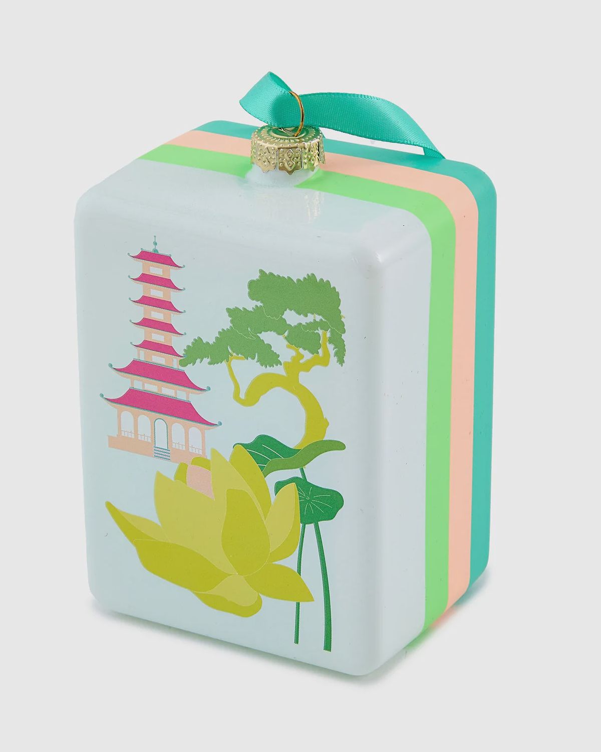 Lotus Pagoda Glass Ornament