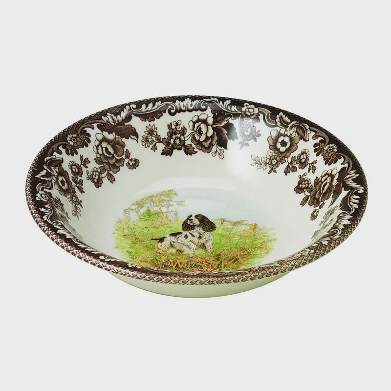Spode Woodland Ascot Cereal Bowl – 8" (English Springer Spaniel)