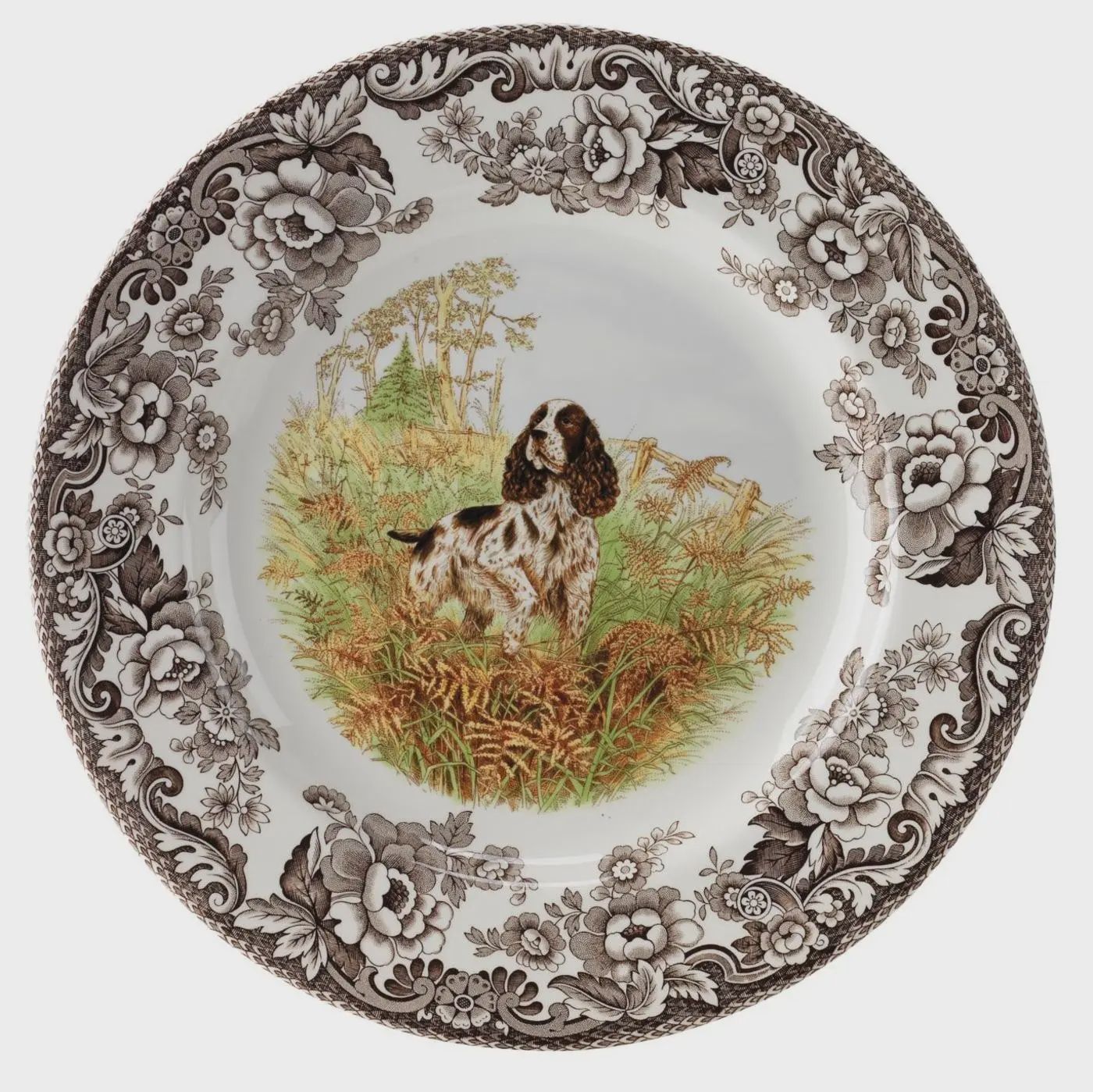 Spode Woodland Salad Plate 8" (English Springer Spaniel)