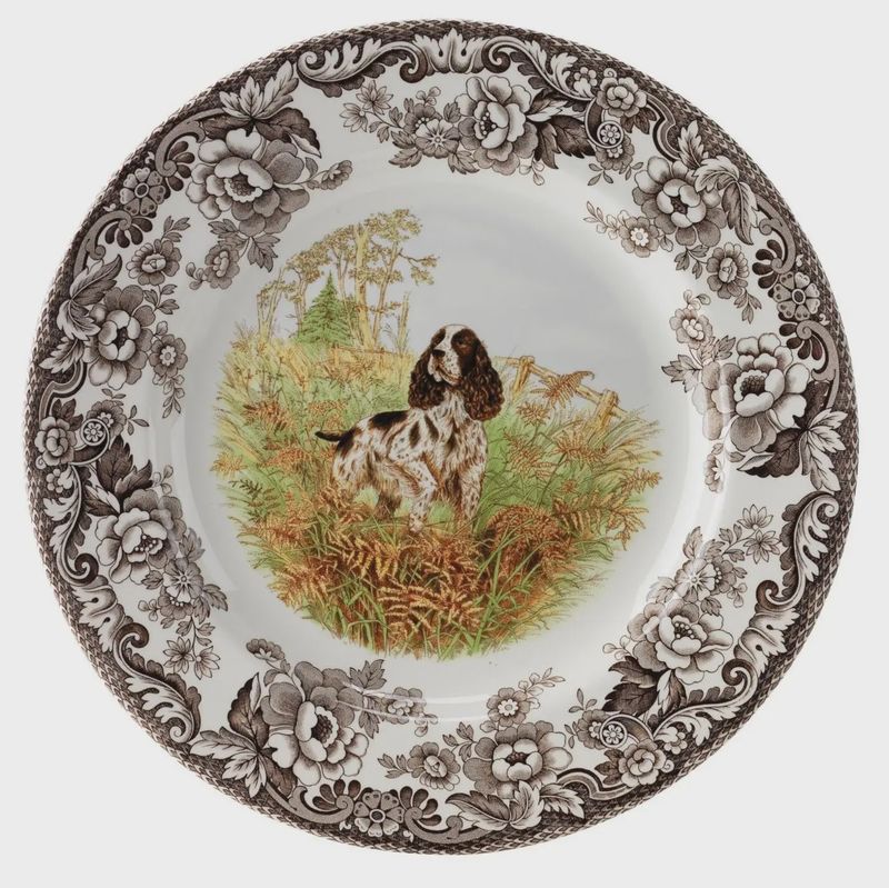 Spode Woodland Salad Plate 8" (English Springer Spaniel)