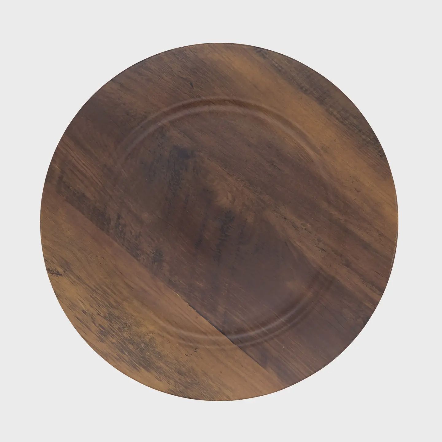 Sleek Faux Wood Charger Plate