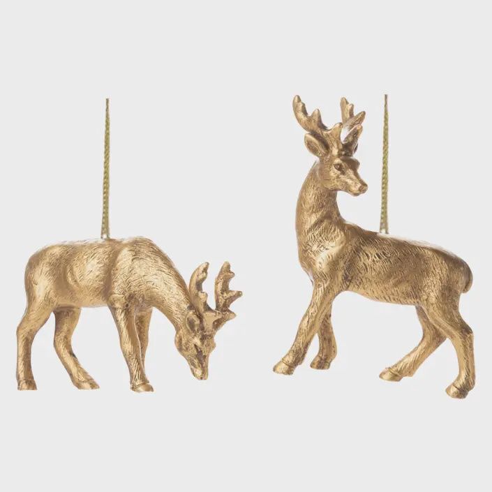 Resin Deer Ornaments – 2 Styles
