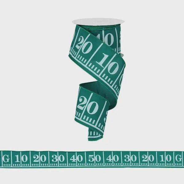 2.5" x 10 Yard Football Field Wired Ribbon