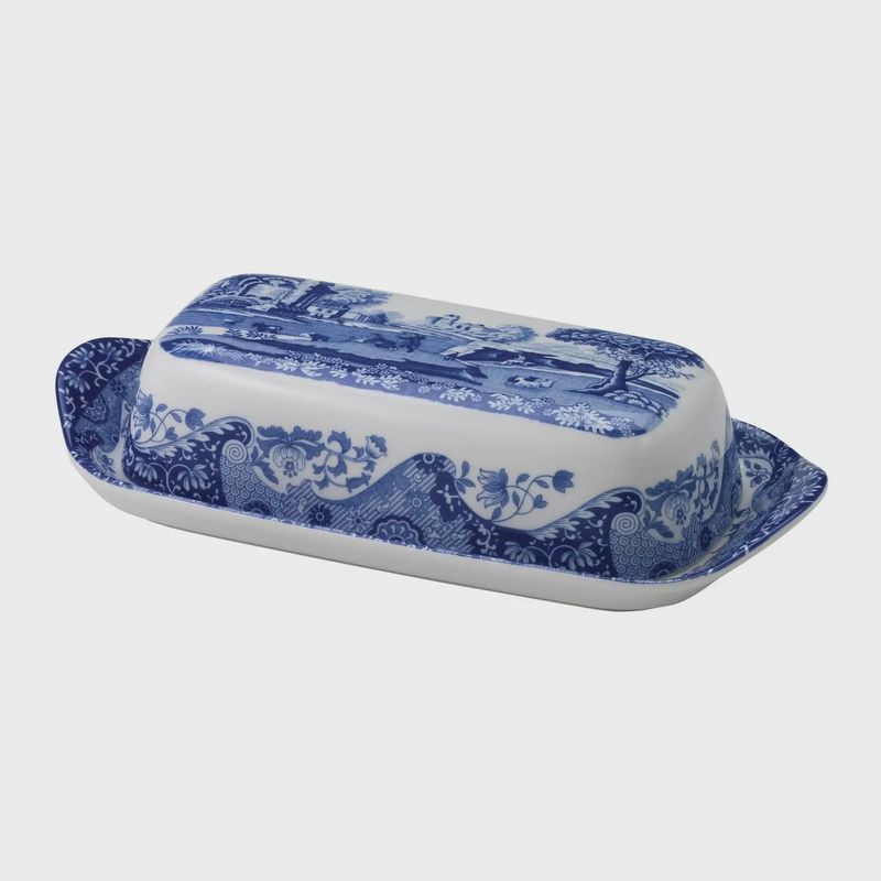 Spode Blue Italian Covered Butter Dish