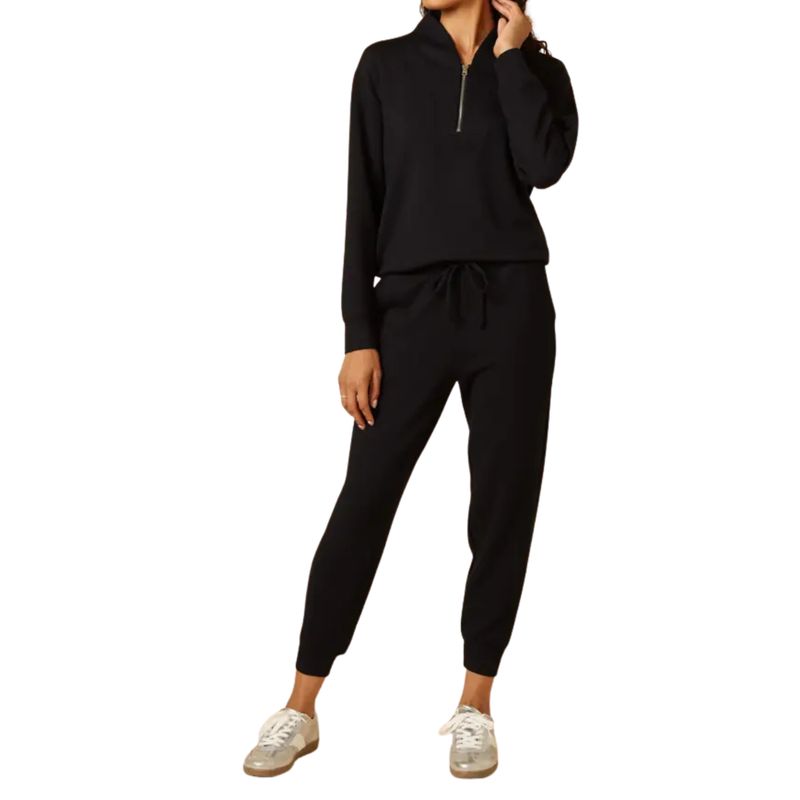 Athleisure Dreamtech 1/4 Zip Jogger Set – Black
