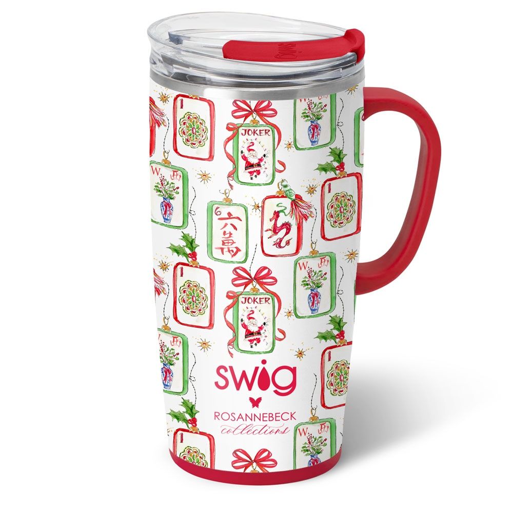 Merry Mahjong 22 oz Travel Mug