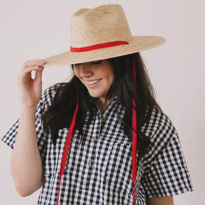 Red Removable Sun Hat Strap