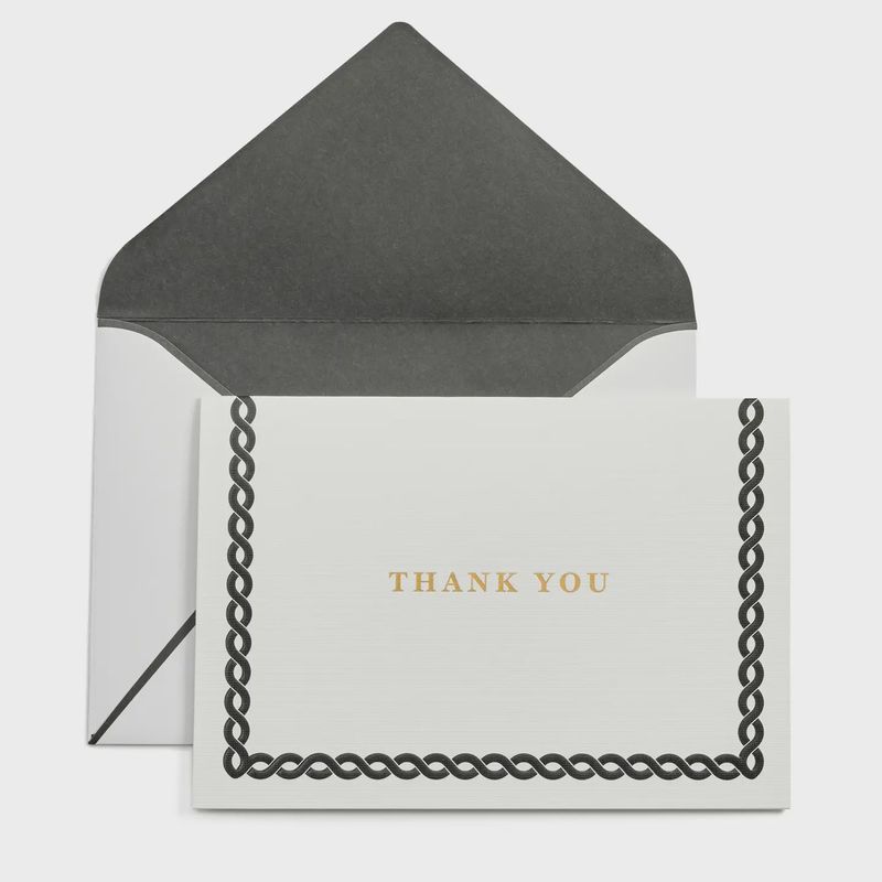 Black Rope City Chic Thank You Boxed Cards (Set of 14)