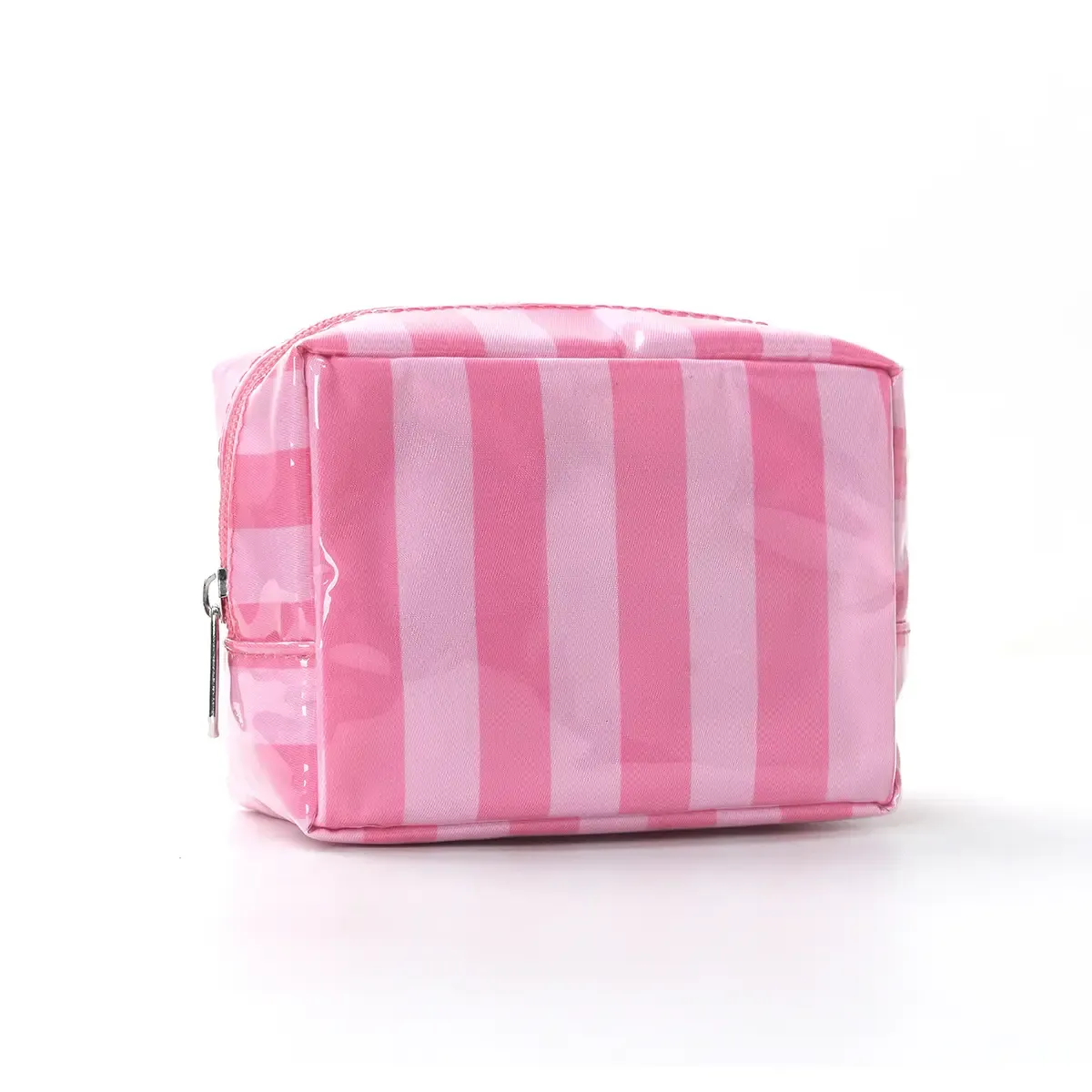 Colorful Stripe Mini Makeup Storage Bag – Pink