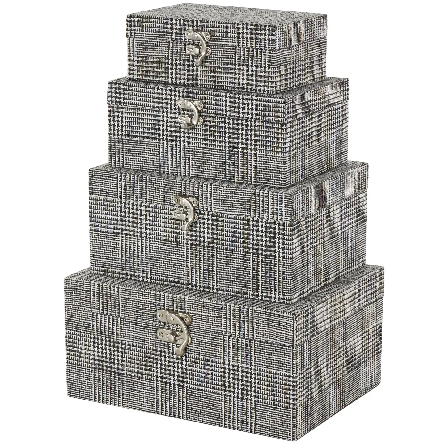 Modern Black Fabric Storage Box- 4 Sizes