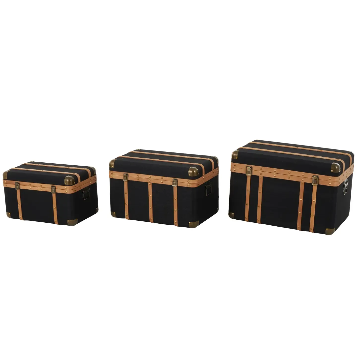 Traditional Black Fabric Trunk - 3 Sizes