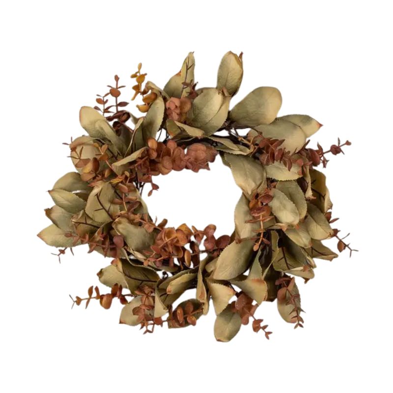 12" Eucalyptus &amp; Laurel Candle Ring