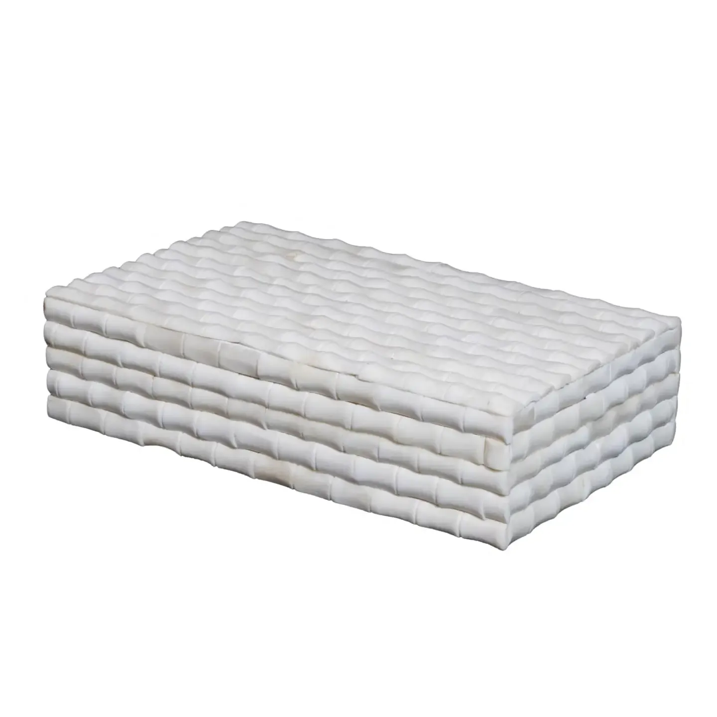 Decorative Box – Ivory Bamboo White
