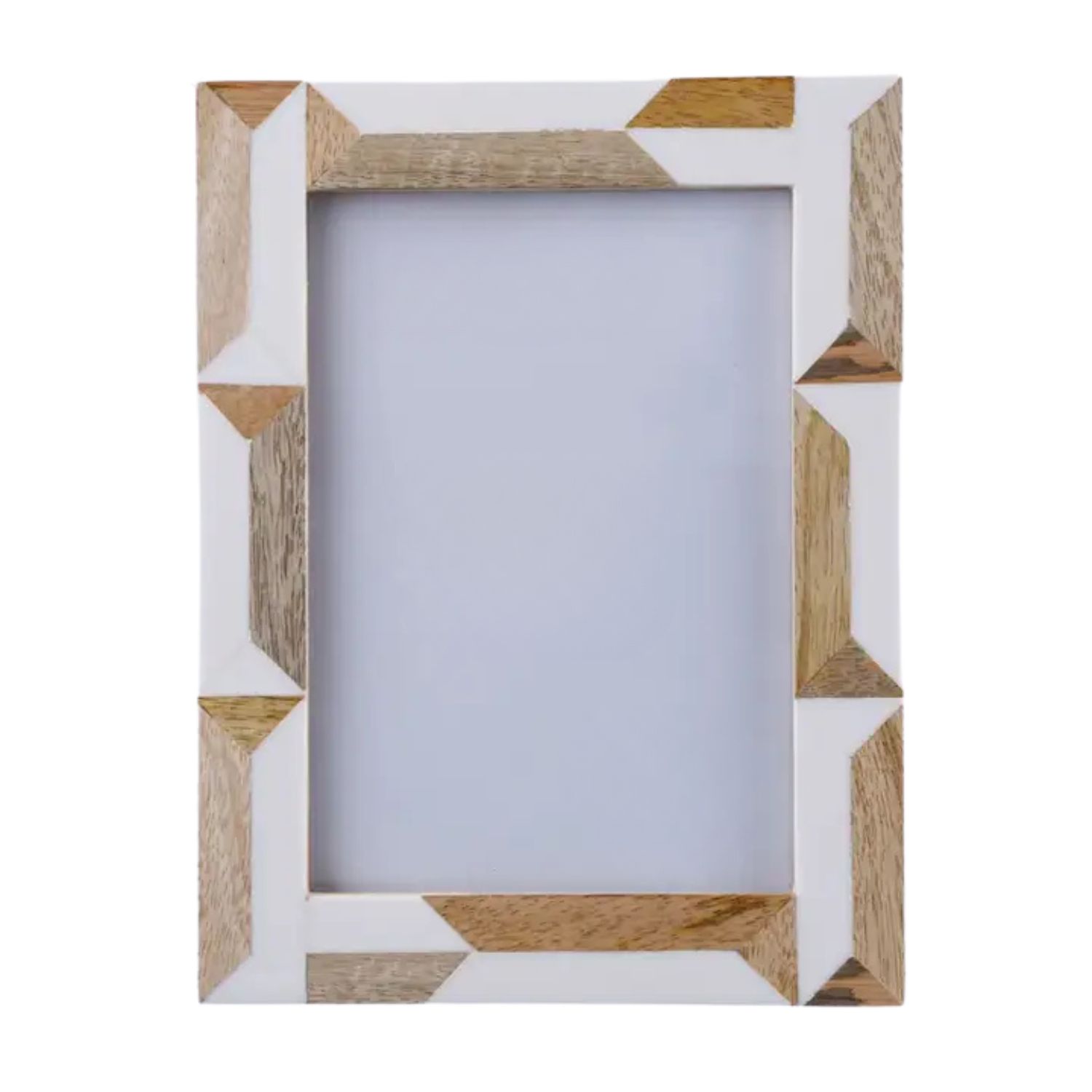 Woodline Pattern Resin &amp; Wood Picture Frame – 5" x 7"