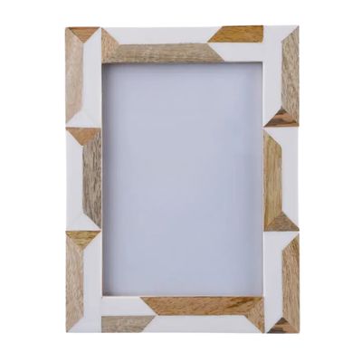 Woodline Pattern Resin &amp; Wood Picture Frame – 5" x 7"